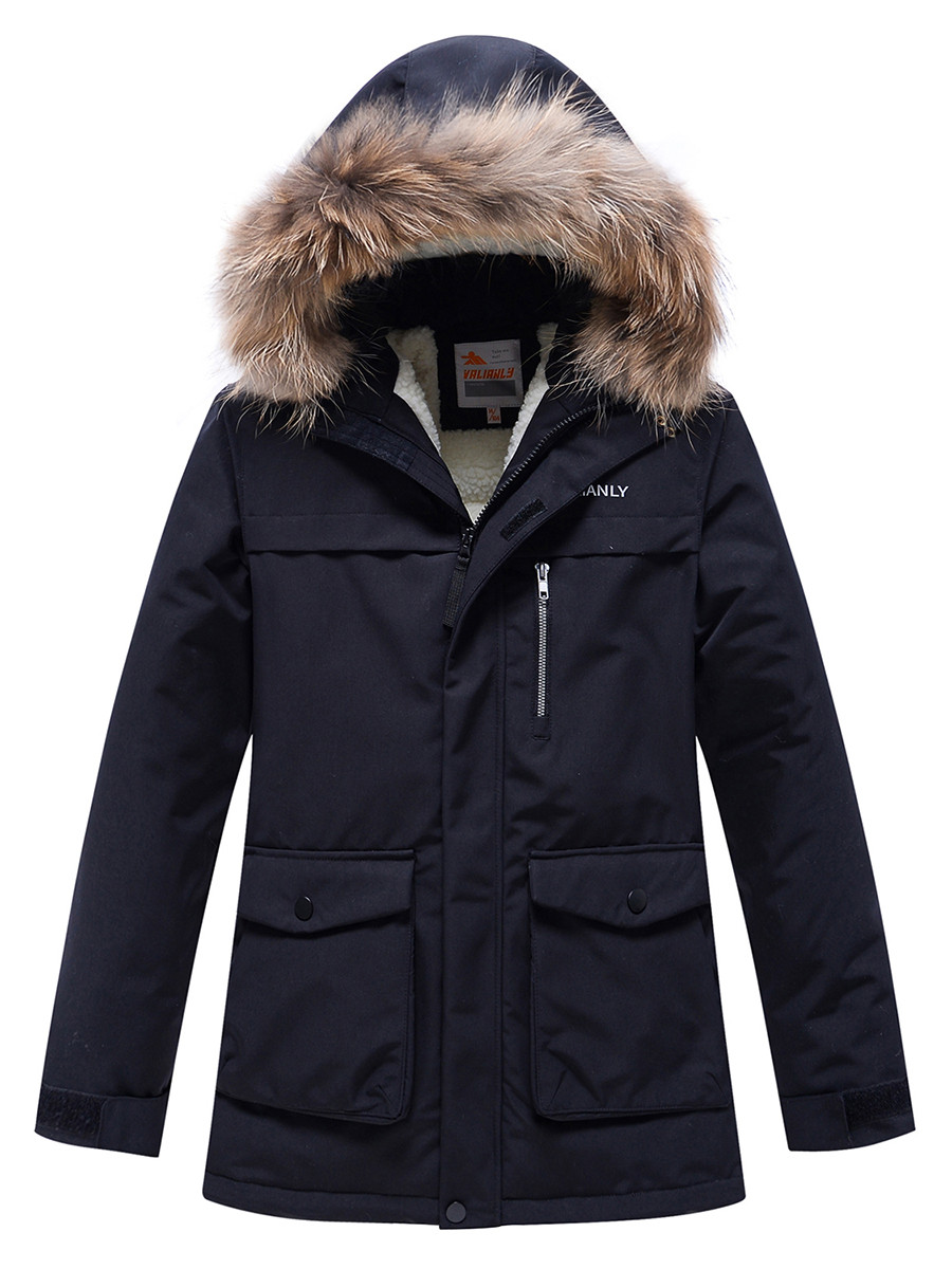 

Парка для мальчиков NoBrand AD9241 черный 158, AD9241
