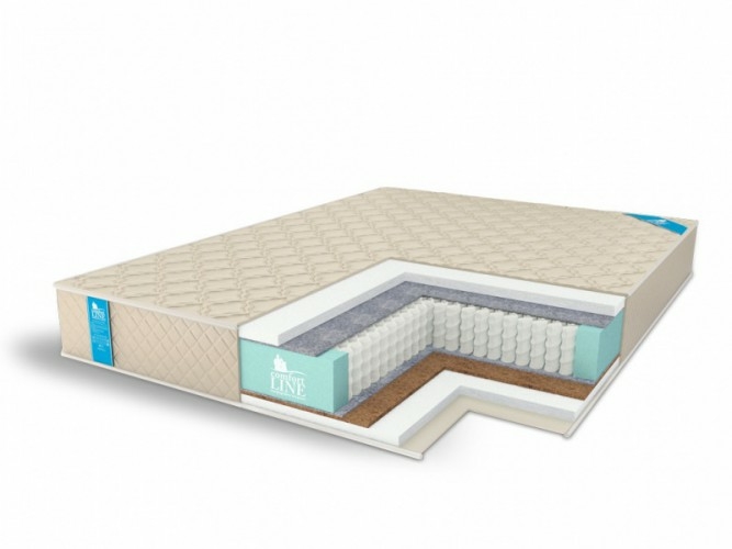 

Матрас Comfort Line Hollo-Hard1 S1000 105х175, Бежевый;белый;серый;серебристый, Hollo-Hard1 S1000