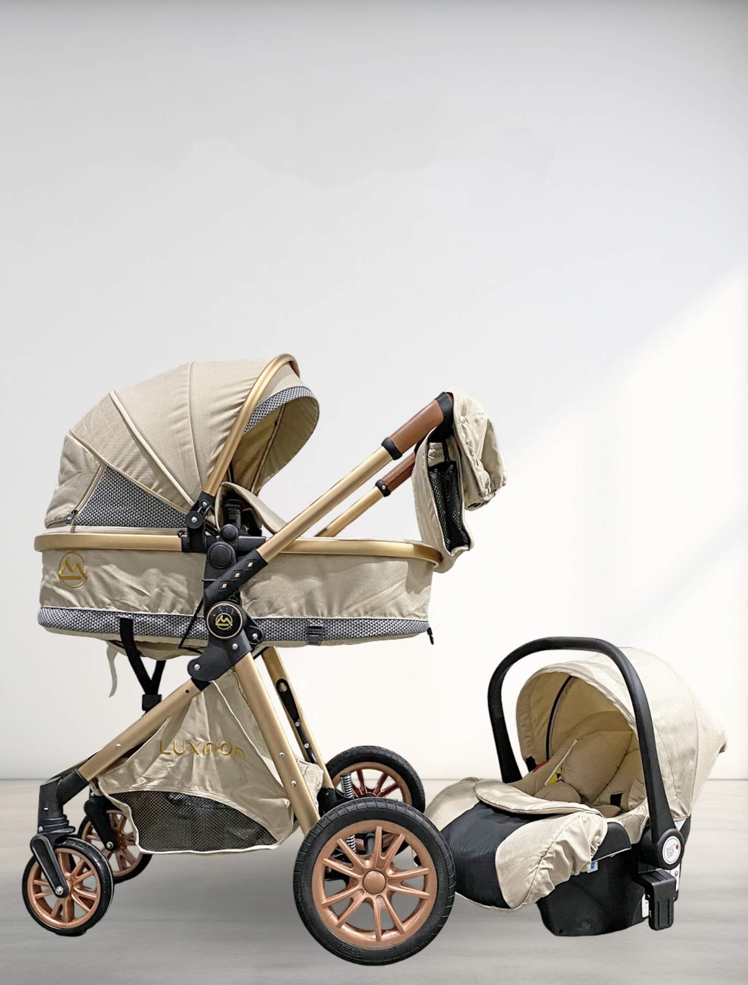 

Детская коляска 3 в 1 V9 Luxmom с рождения до 3 лет, V9 3 в 1