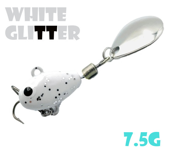 

Тейл-Спиннер Uf-Studio Hurricane 7.5g #White Glitter, Белый;серебристый, Hurricane