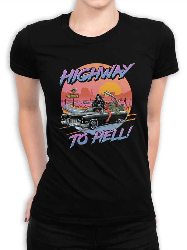 фото Футболка женская design heroes ac/dc - highway to hell черная 2xl