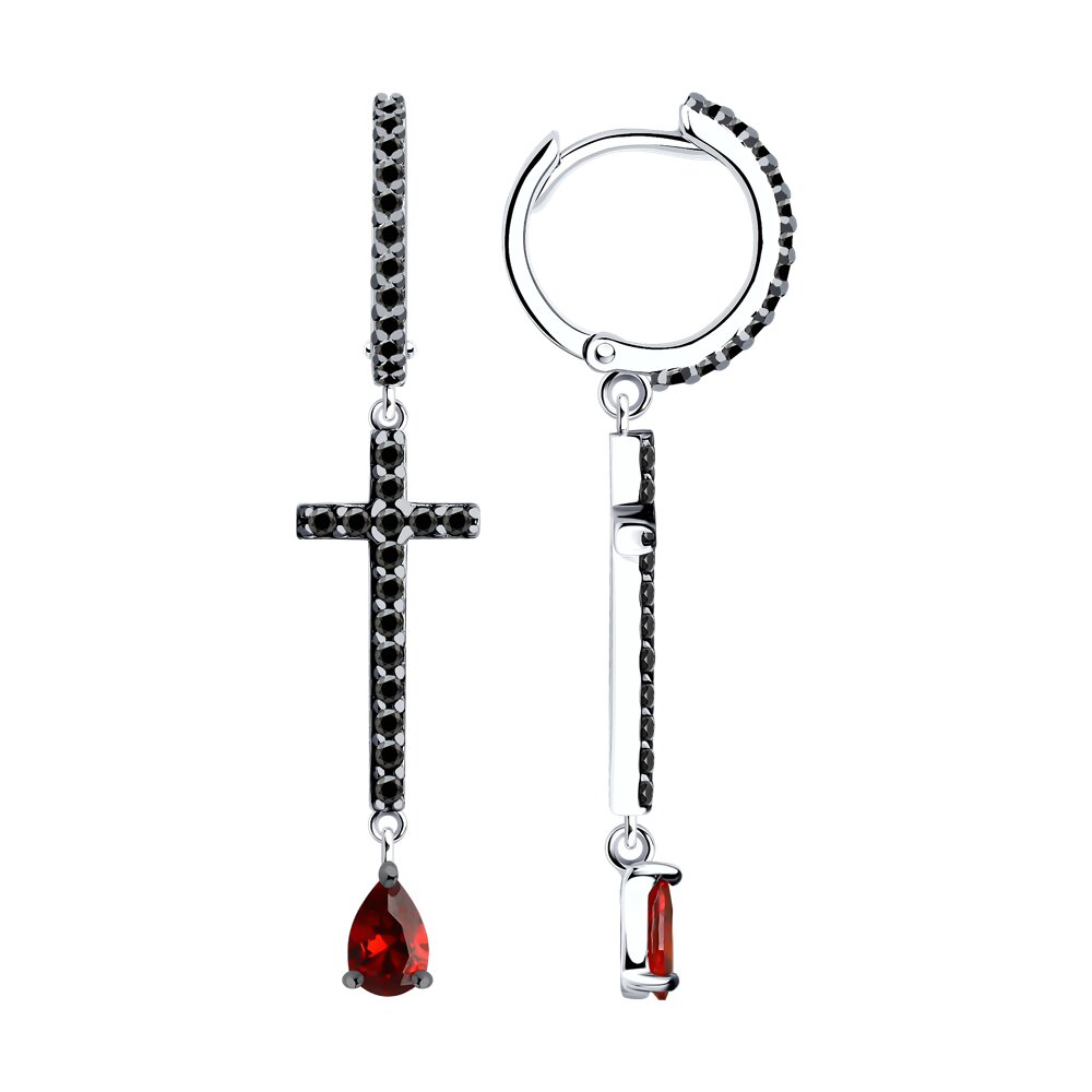 

Серьги из серебра SOKOLOV 94026720, фианит, 94026720