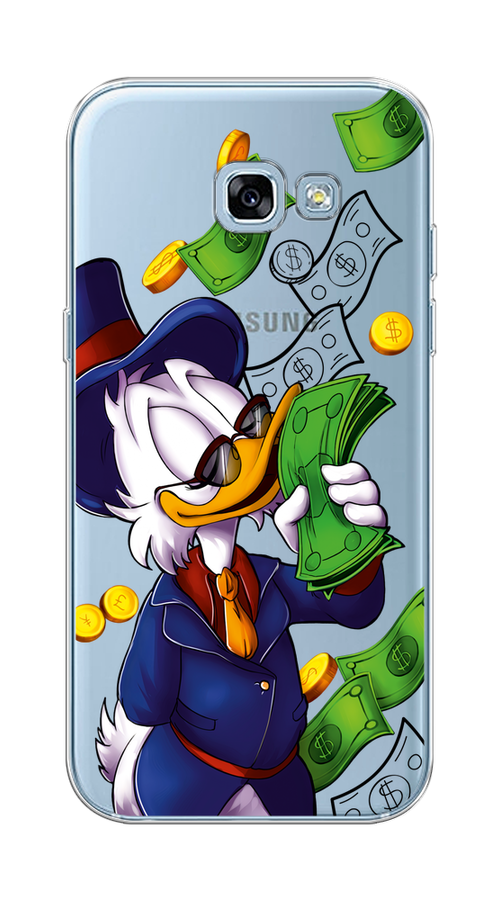 

Чехол на Samsung Galaxy A5 2017 "Scrooge McDuck with Money", Синий;зеленый;белый, 20650-6
