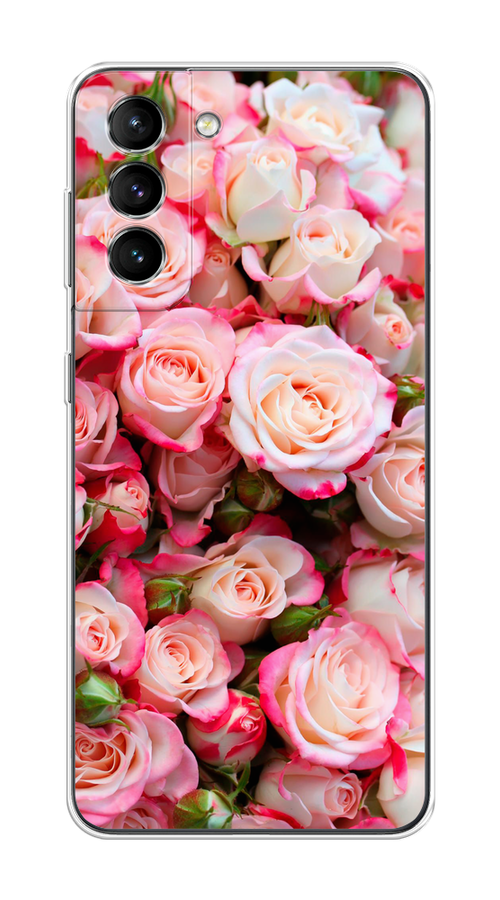 

Чехол на Samsung Galaxy S21 "Много роз", Розовый, 2101850-2