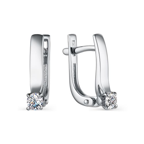 

Серьги из белого золота с бриллиантом АЛЬКОР 23281-200, 23281-200