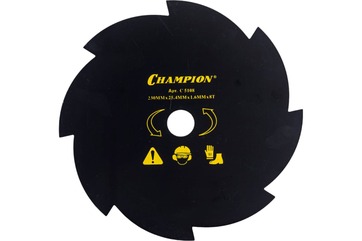 Диск для триммера Champion 8/230/25,4 (Т283,Т284,125R,325RDx/Rx,323R,235R,FS80,85,100,FR85