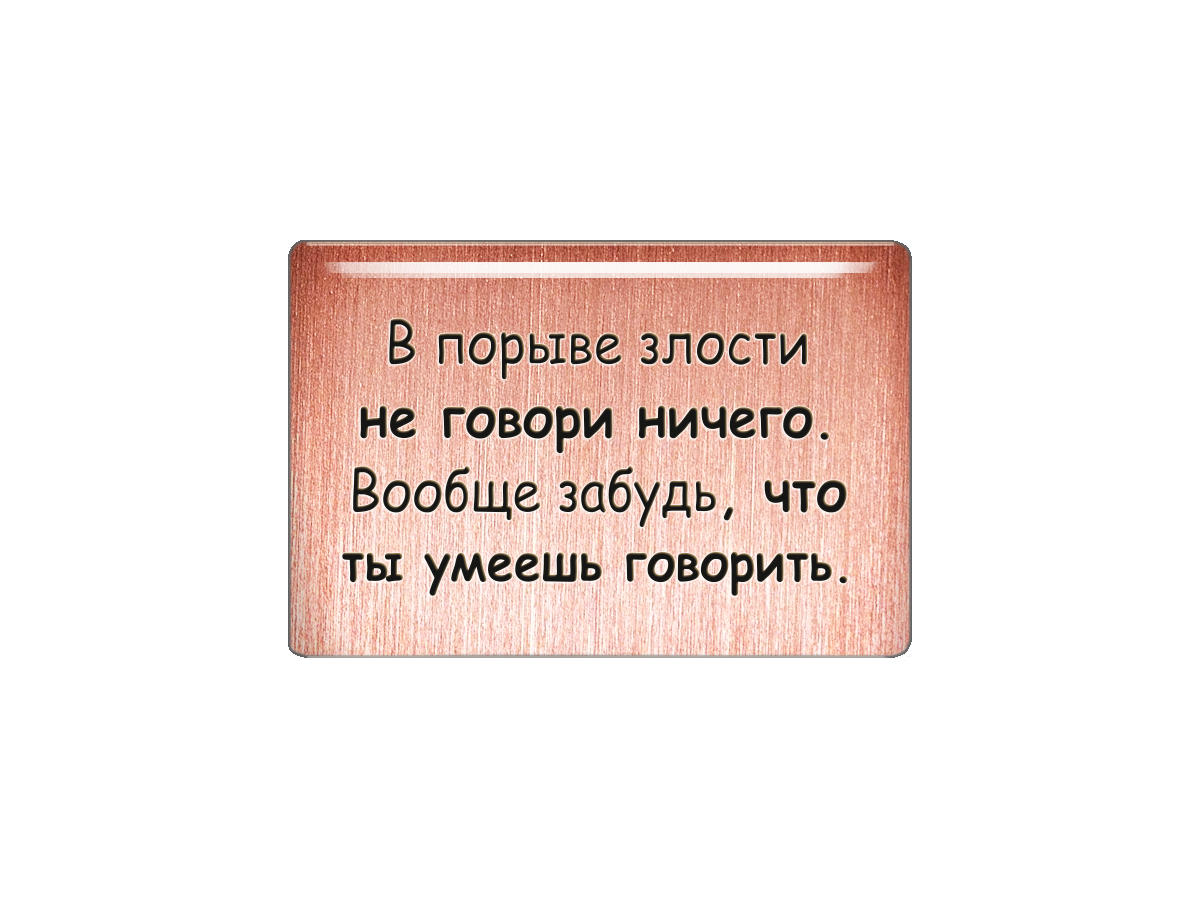 

Магнит В порыве злости не говори ничего. Вообще забудь, что умеешь говорить, Т18.279.01.00