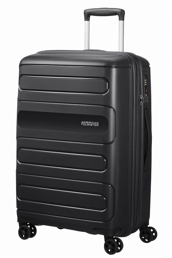 фото Чемодан унисекс american tourister 51g-09002 black, 46х28.5х68 см