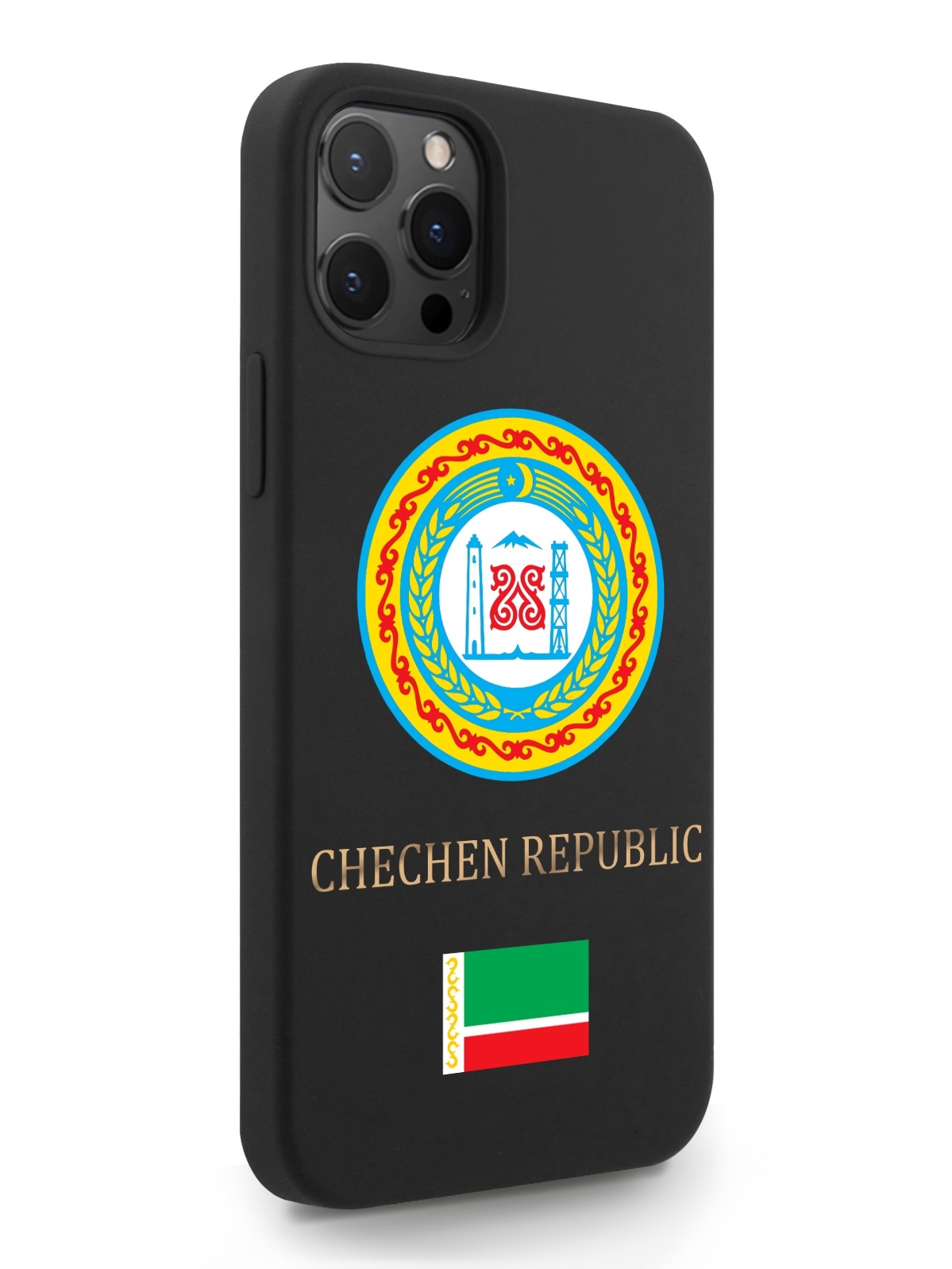 

Черный SignumCase для iPhone 12 Pro Max Герб Чечни черный, iPhone 12 Pro Max Герб Чечни