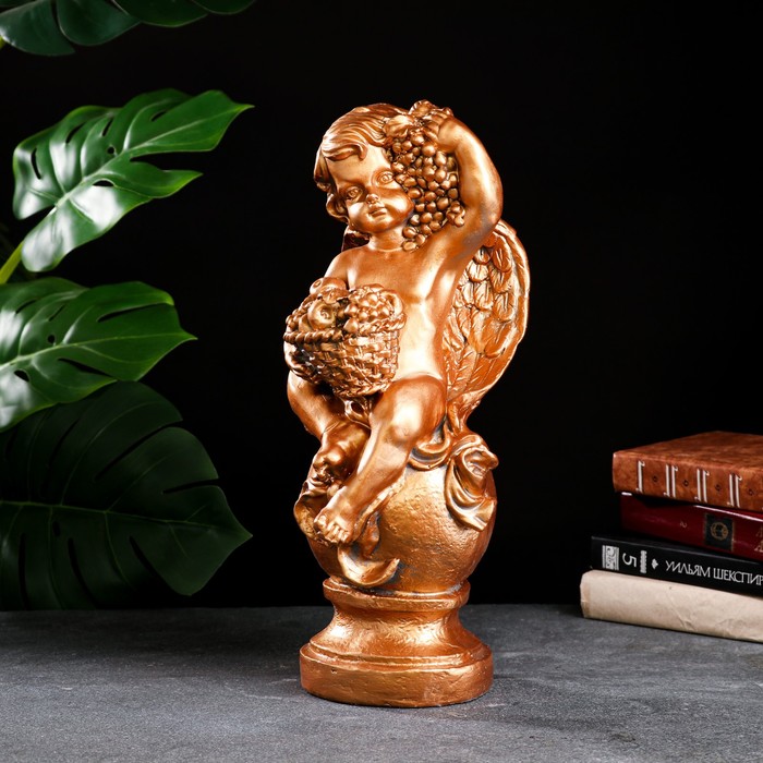 

Фигура "Ангел с корзиной" бронза 19х20х42см