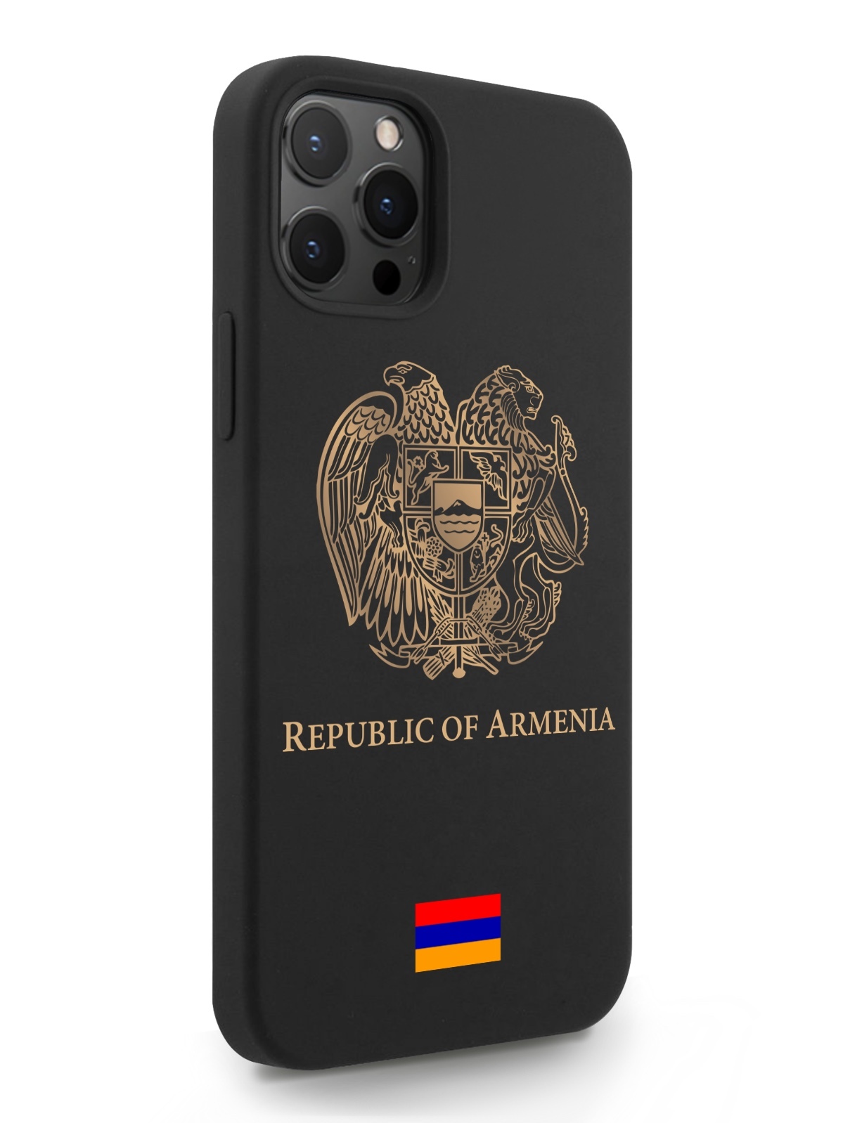 

Черный SignumCase для iPhone 12 Pro Max Золотой Герб Армении черный, iPhone 12 Pro Max Золотой Герб Армении