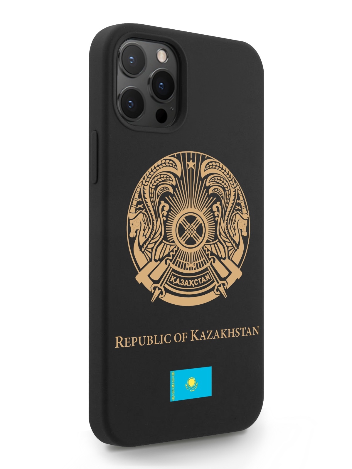 

Черный SignumCase для iPhone 12 Pro Max Золотой Герб Казахстана черный, iPhone 12 Pro Max Золотой Герб Казахстана