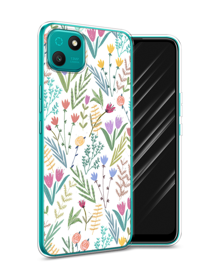 

Чехол Awog на Wiko T10 "Полевые цветы рисунок", Разноцветный