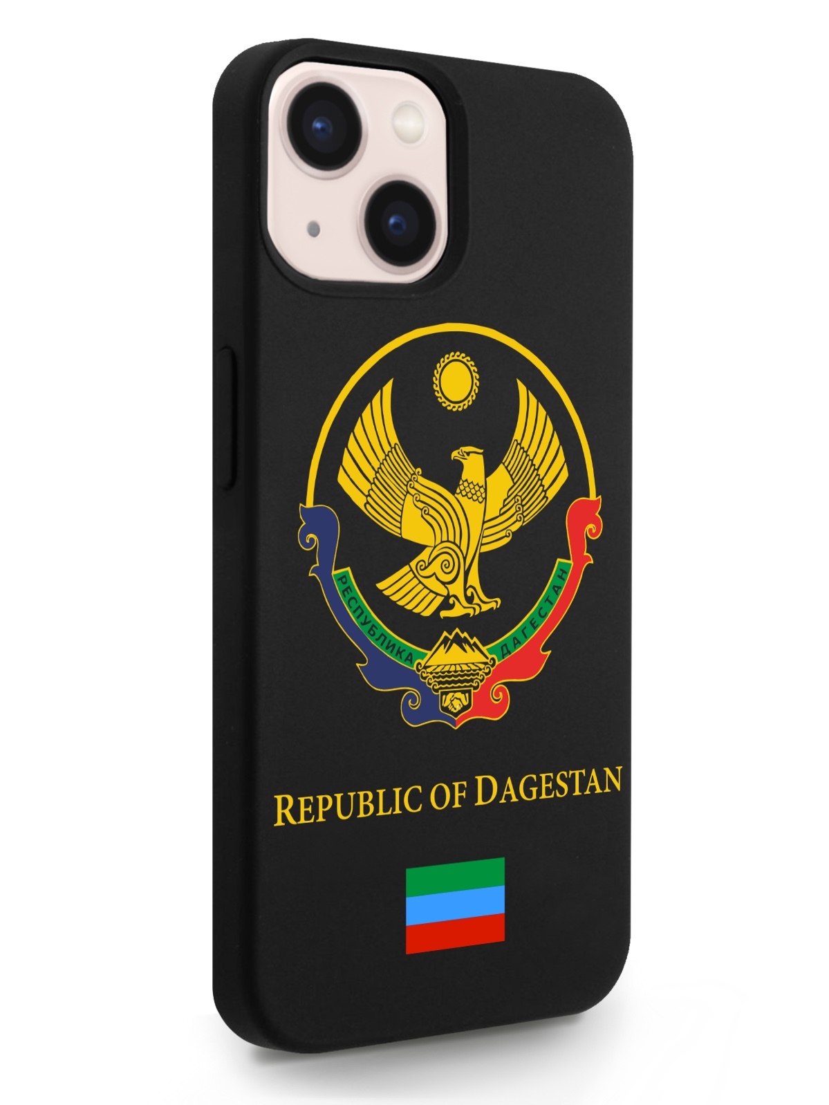

Черный SignumCase для iPhone 13 Герб Дагестана черный, iPhone 13 Герб Дагестана