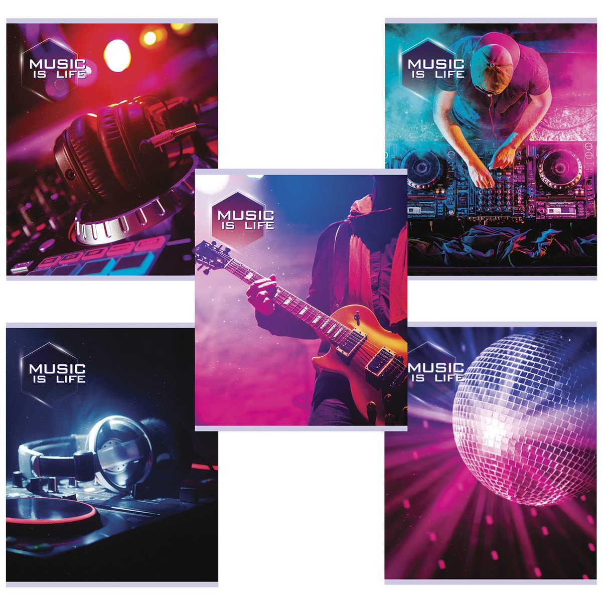 

Тетрадь 96 листов, клетка, обложка мелованный картон, блок офсет "Ритмы" BRAUBERG ЭКО, 403057