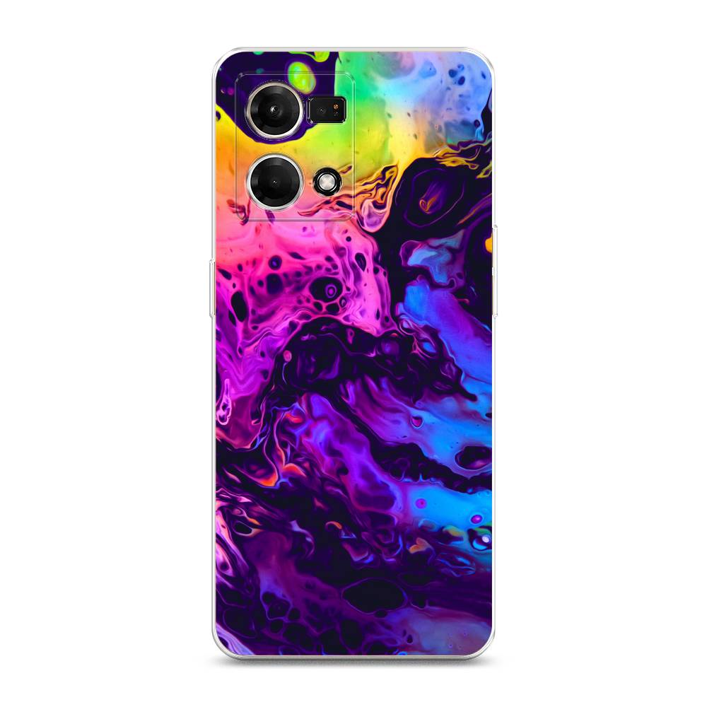 

Силиконовый чехол "ACID fluid" на Oppo Reno 7 4G / Оппо Рено 7 4G, Разноцветный