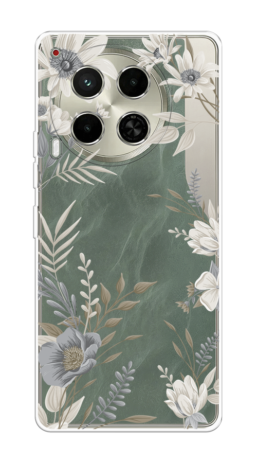 

Чехол на Tecno Camon 30 5G "Цветы сепия", Серый;прозрачный;зеленый;белый, 305550-1