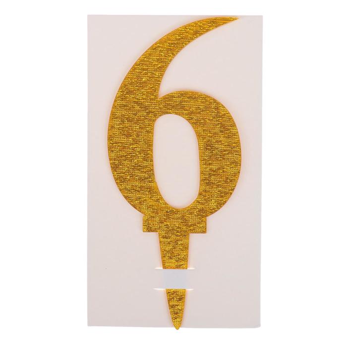 

Топпер «6», акрил, цвета МИКС