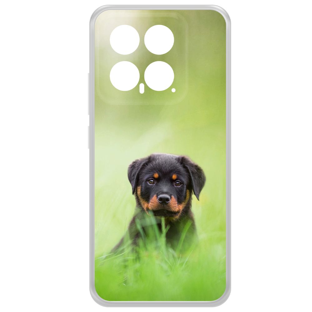 

Чехол-накладка Krutoff Clear Case Щенок ротвейлера для Xiaomi 14, Прозрачный