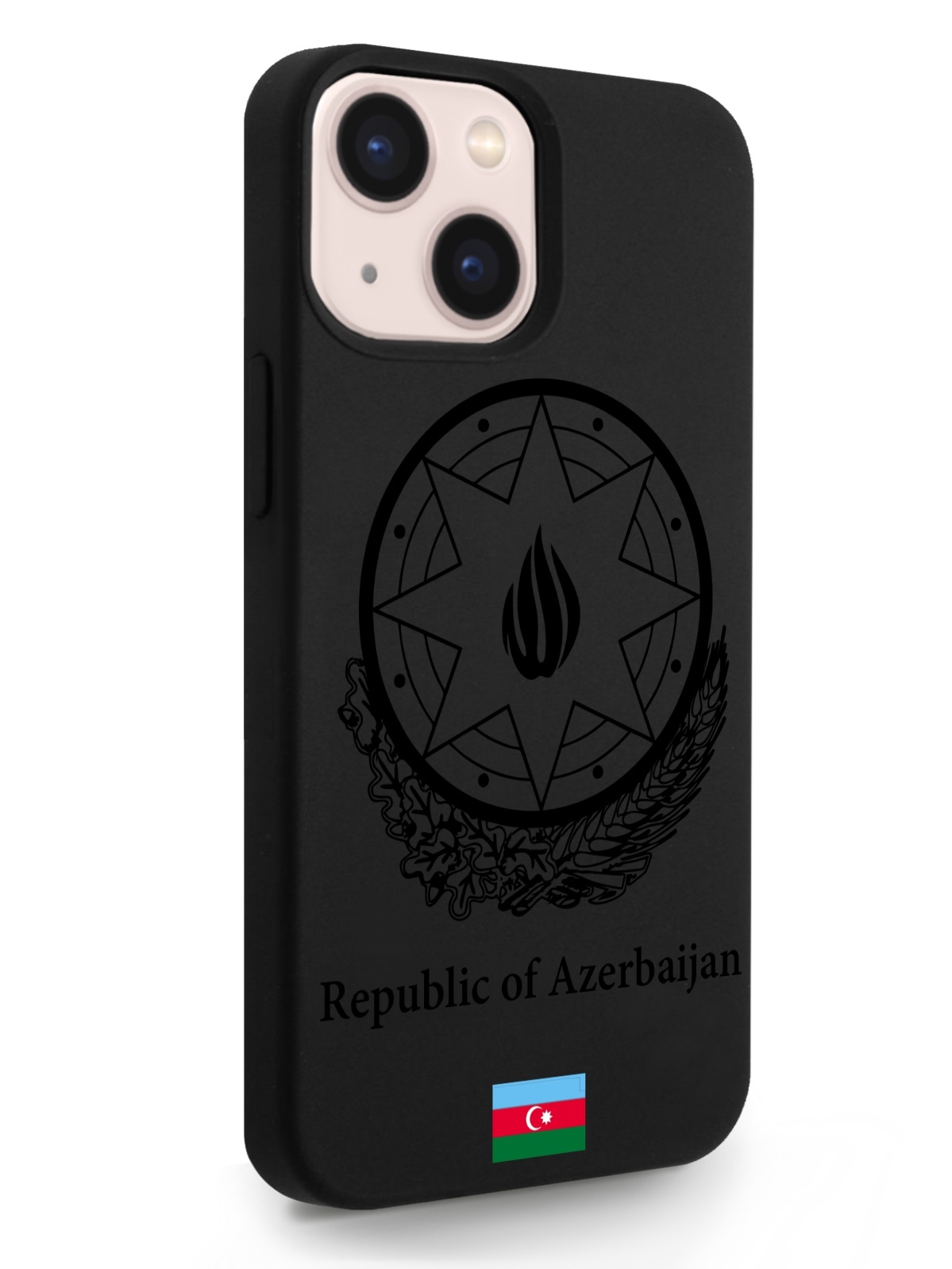 

Черный SignumCase для iPhone 13 Mini Черный лаковый Герб Азербайджана черный, iPhone 13 Mini Черный лаковый Герб Азербайджана