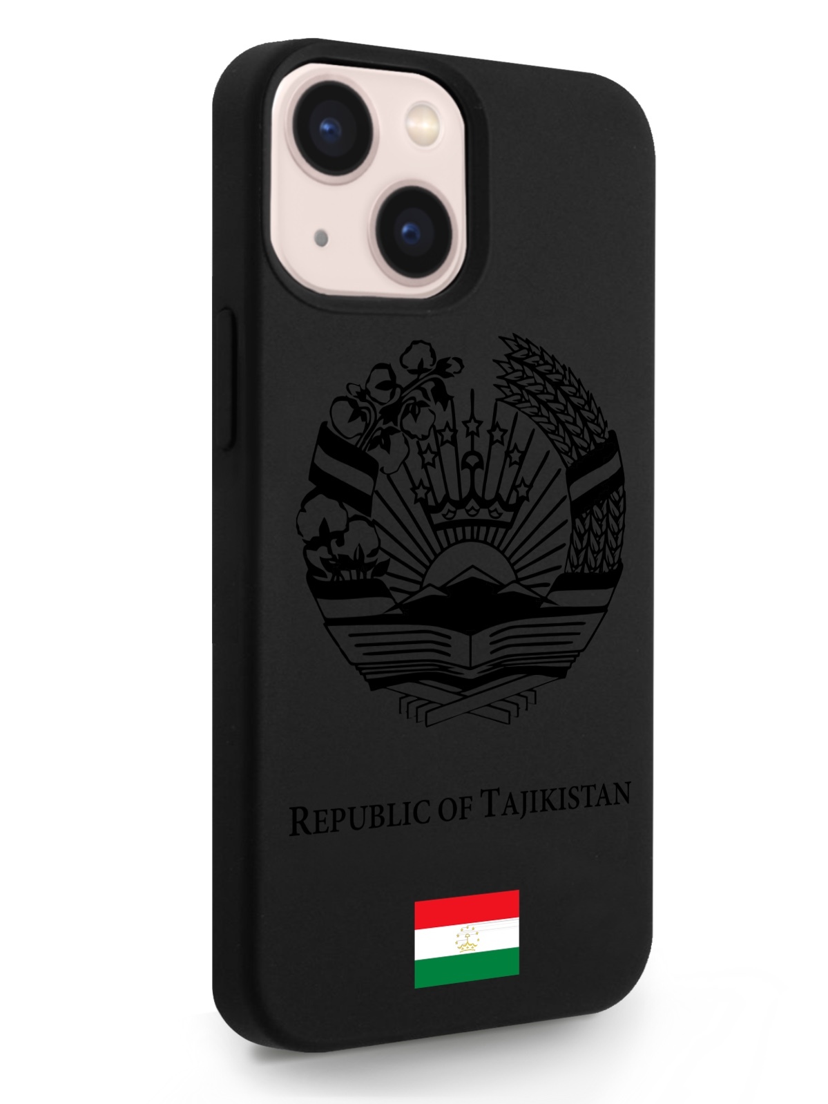 

Черный SignumCase для iPhone 13 Mini Черный лаковый Герб Таджикистана черный, iPhone 13 Mini Черный лаковый Герб Таджикистана