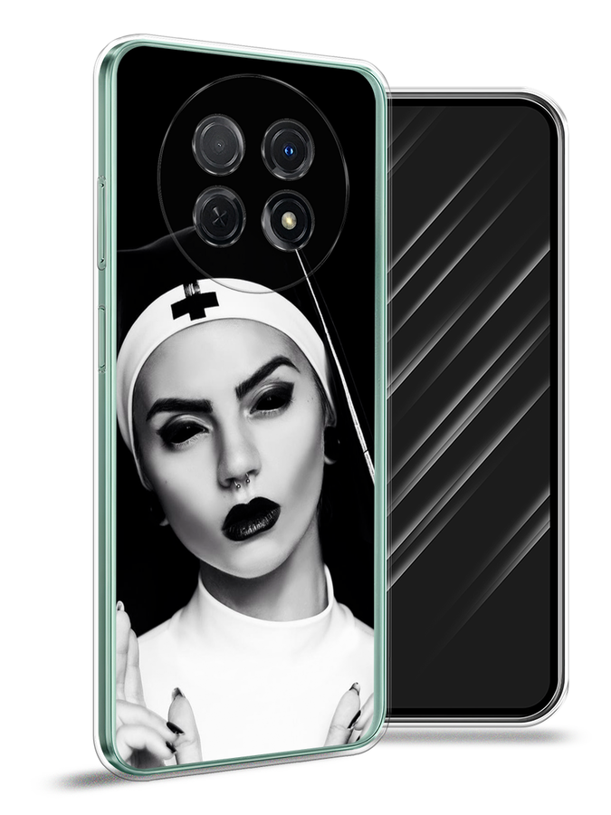 

Чехол Awog на Huawei Nova Y91 "Черная монашка", Серый;черный, 6121650-9