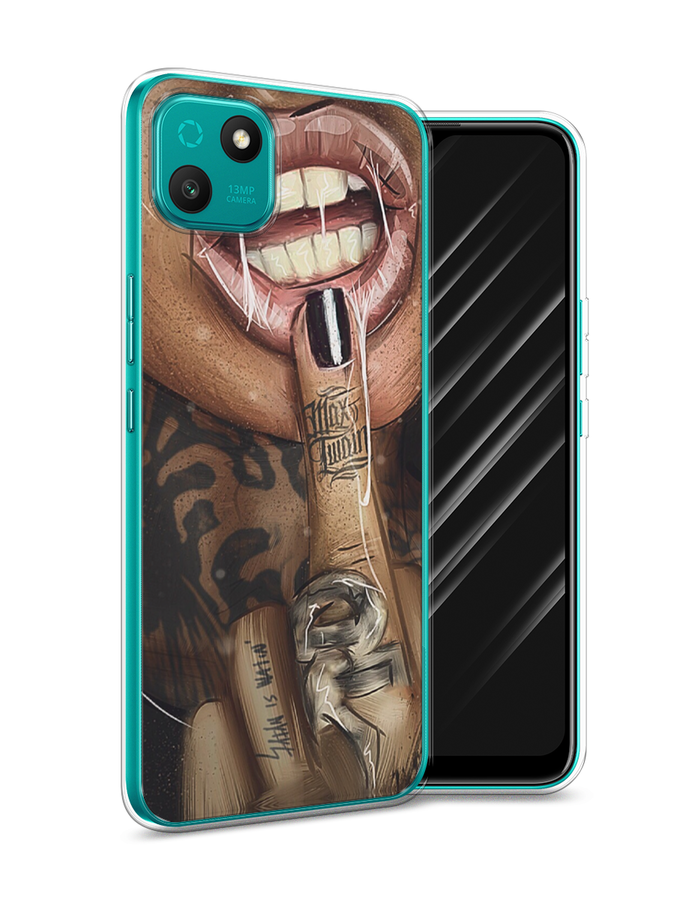 

Чехол Awog на Wiko T10 "Девушка с татуировками", Разноцветный