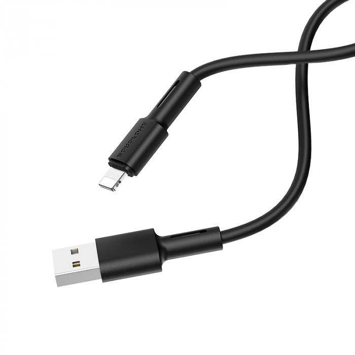 Кабель USB-Lighting Айсотка 1 м черный