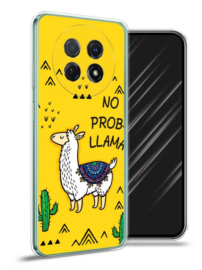 

Чехол Awog на Huawei Nova Y91 "No probLLama", Желтый;черный;синий, 6121650-2