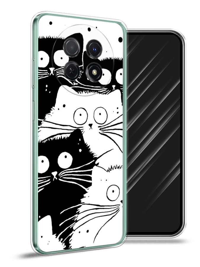 

Чехол Awog на Huawei Nova Y91 "Коты черно-белые", Черный;белый, 6121650-2