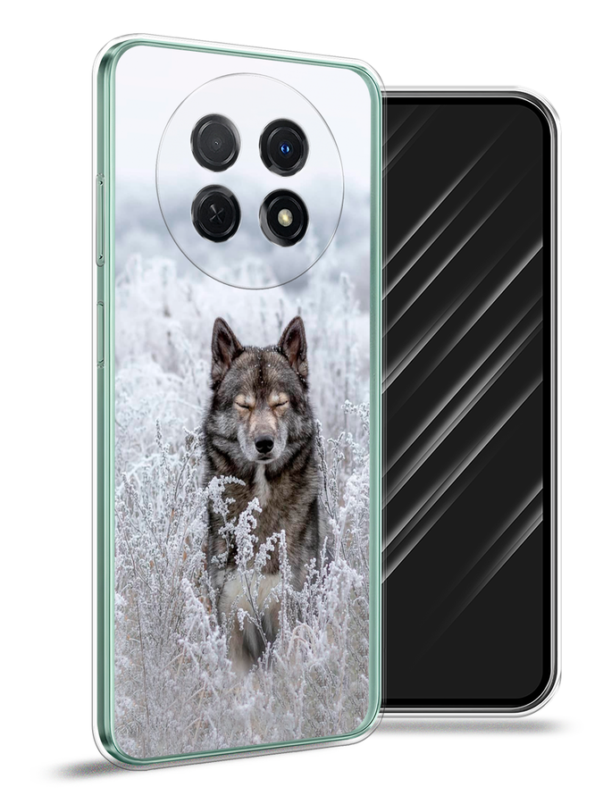 

Чехол Awog на Huawei Nova Y91 "Волк в поле", Белый;черный, 6121650-1