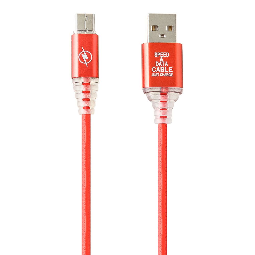 

Кабель USB LP Type-C Змея LED TPE, красный