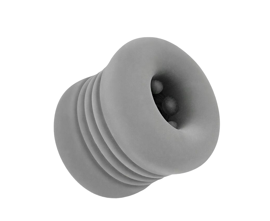 Серый эластичный мини-мастурбатор