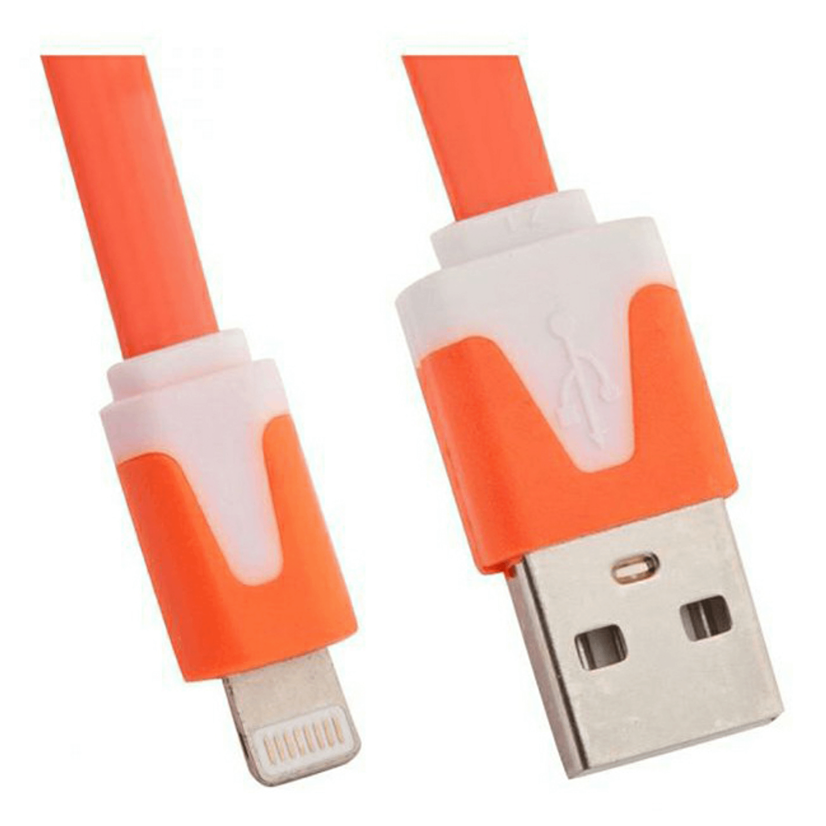 

Кабель USB LP Micro USB плоский узкий, оранжевый