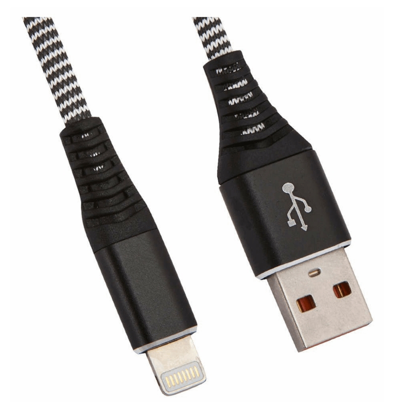 

Кабель USB LP для Apple Lightning 8-pin Носки, черный