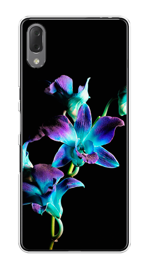 

Чехол Awog на Sony Xperia L3 "Синий цветок на черном", Разноцветный, 54450-8