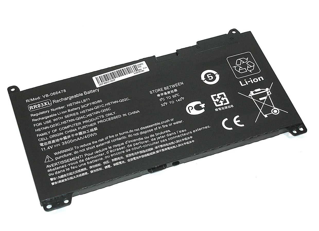 фото Аккумуляторная батарея для ноутбука hp g4 440 (rr03xl) 11.4v 3500mah oem