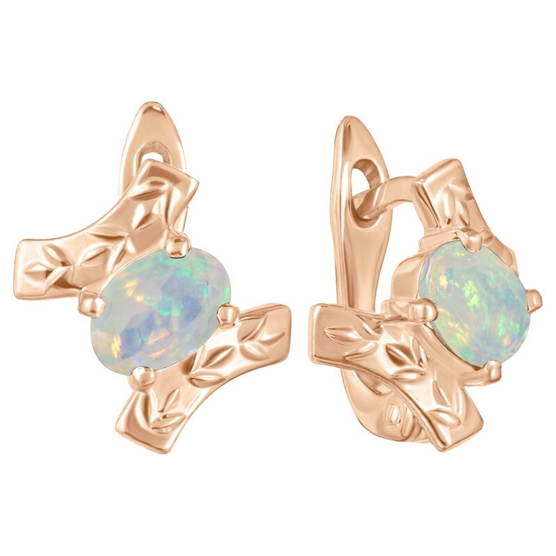 

Серьги из серебра с опалом LAZURIT-ONLINE 8203RG, 8203RG