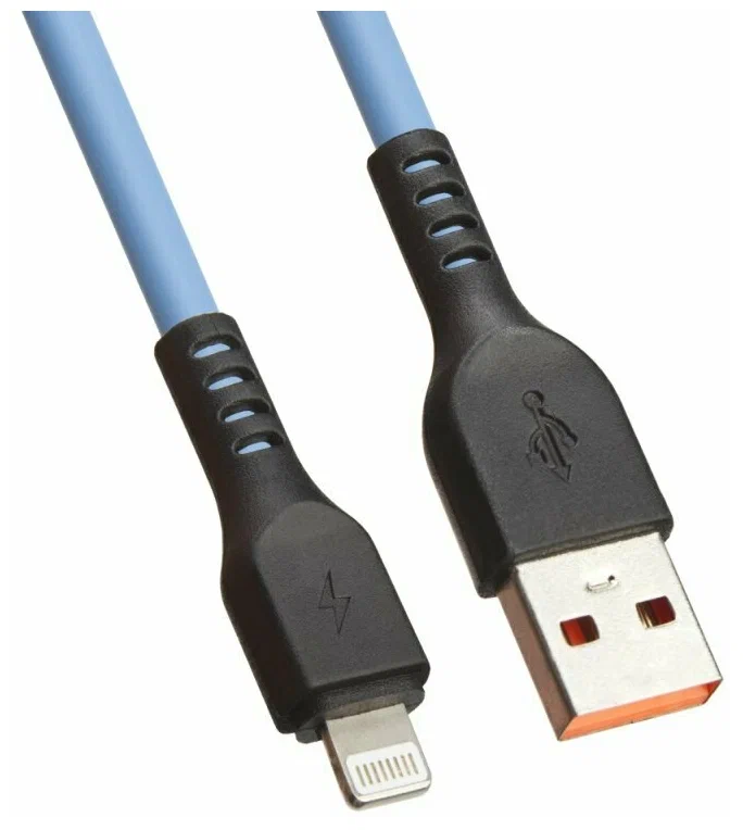 

Кабель USB LP для Apple Lightning 8-pin Extra TPE, голубой
