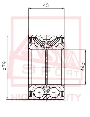

Подшипник ASVA DAC43790045
