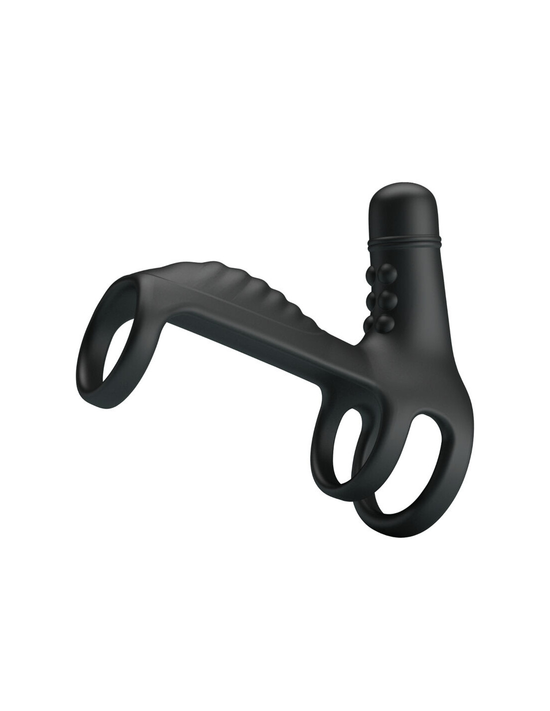 Черная вибронасадка на пенис Vibrating Penis Sling