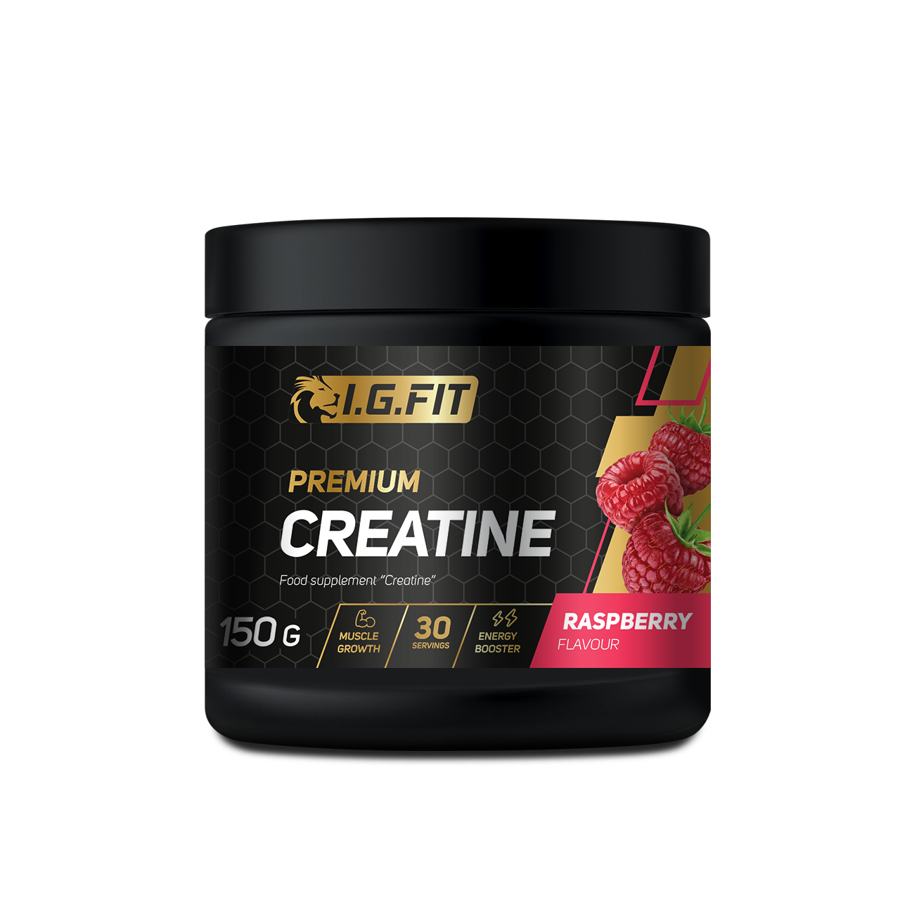 Креатин моногидрат PREMIUM CREATINE I.G. FIT, малина150 г