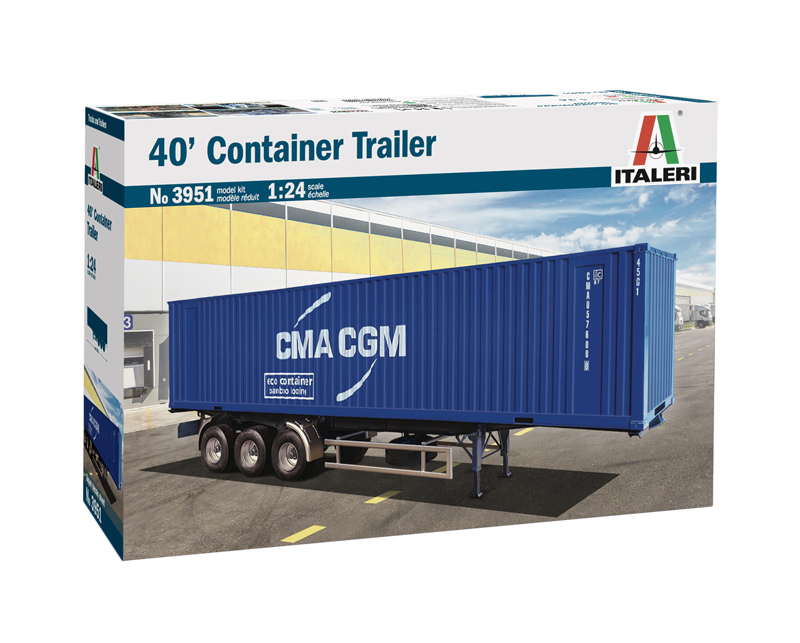 фото Сборная модель italeri 1/24 40' container trailer 3951