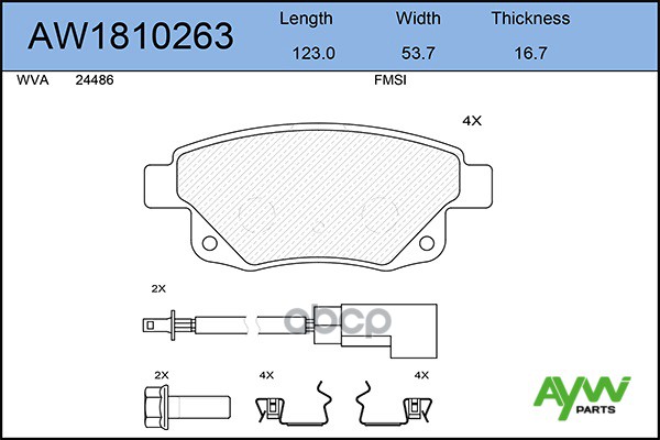 Тормозные колодки AywiParts задние AW1810263