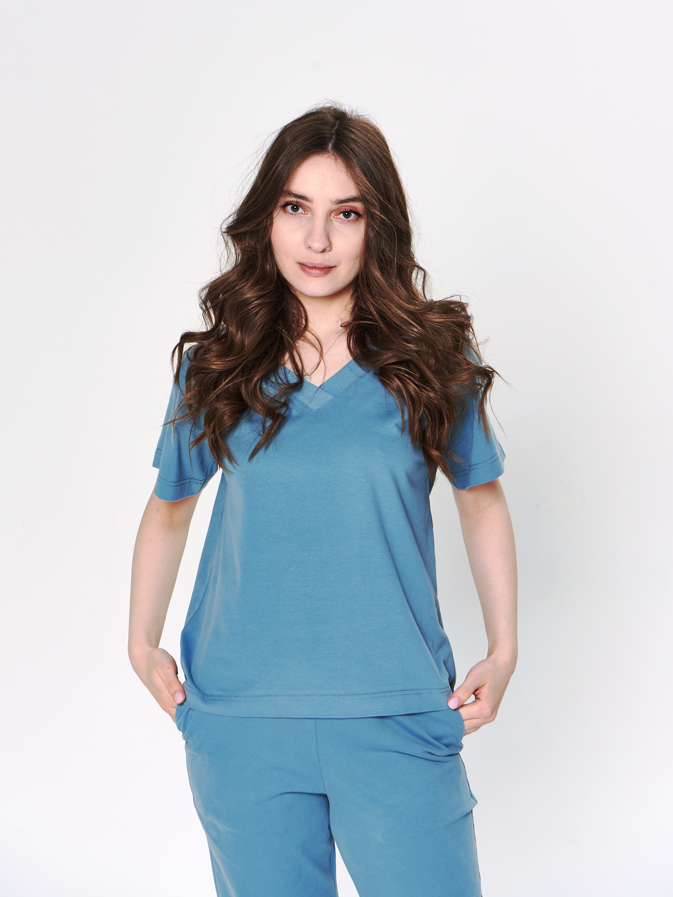 

Футболка домашняя женская LIOLI DFK220411Mulberry цв. голубой р.42RU, DFK220411Mulberry
