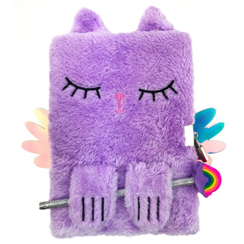 

Блокнот 21х15 см, 80л. Felicity, на замочке+карандаш, плюшевый M-3739, bl-177