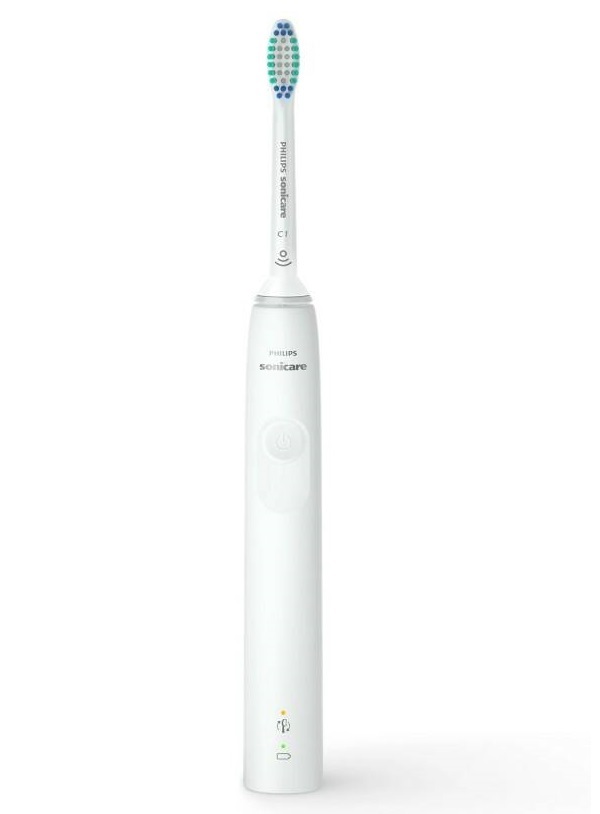Электрическая зубная щетка Philips Sonicare 3100 Power HX3681/03 белая детская зубная паста в комплекте с зубной щеткой kids strawberry со вкусом клубники 50 гр