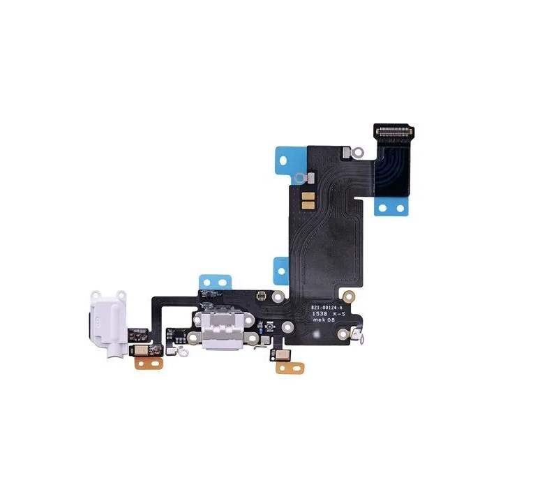 Шлейф разъём зарядки для iPhone 6S Plus (микрофон, гарнитура) белый