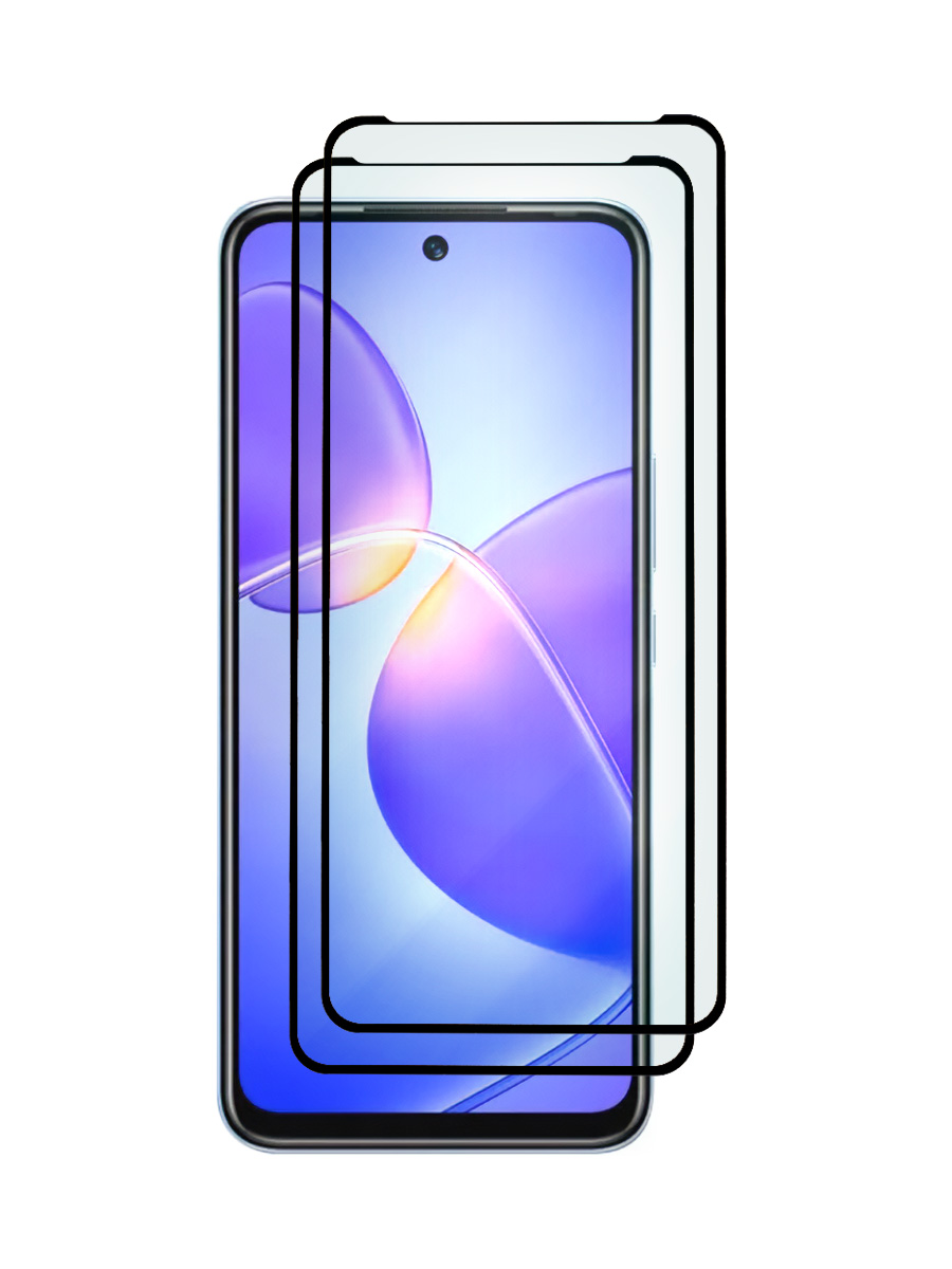 

Комплект из 2 шт защитное стекло для Infinix Hot 12 Play полноэкранное, с рамкой, ZTG-5D-INF-H12-PL