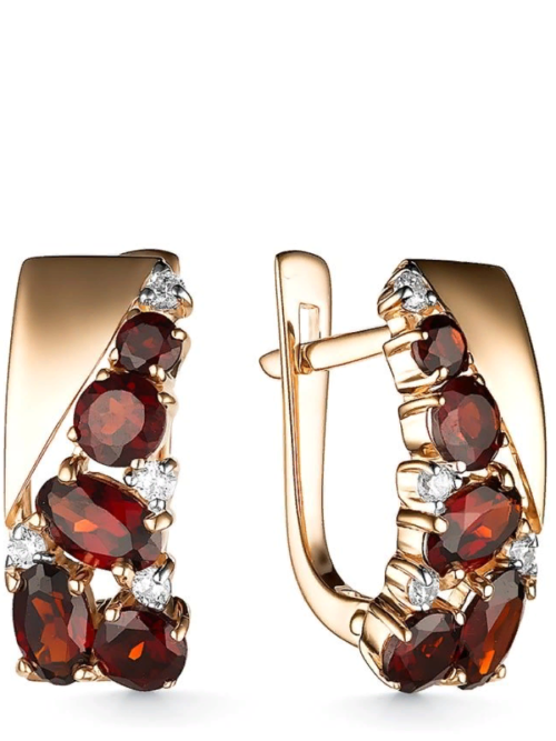 

Серьги из золота с гранатом Dewi 307020069, 307020069